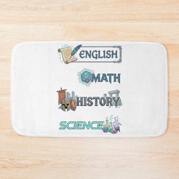 Item preview, Fantasy English Math History Science RPG Subject Labels Shirt designed and sold by Fenay Designs.