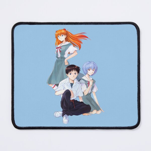 Item preview, Neon Genesis Evangelion; Shinji, Asuka and Rei; Light Blue designed and sold by Marco Bottiglieri.