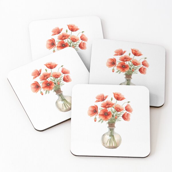 Item preview, Bouquet of wild red poppies designed and sold by uunaa.