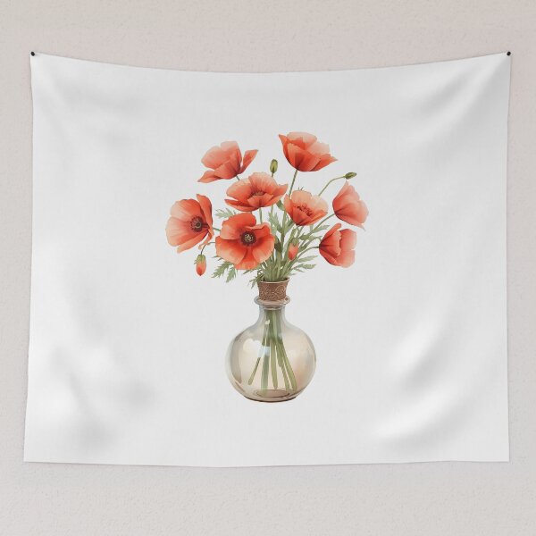 Item preview, Bouquet of wild red poppies designed and sold by uunaa.
