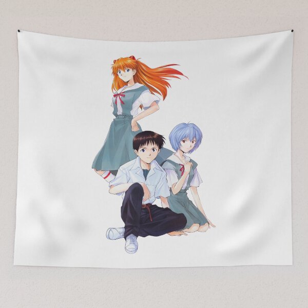 Item preview, Neon Genesis Evangelion; Shinji, Asuka and Rei designed and sold by Marco Bottiglieri.