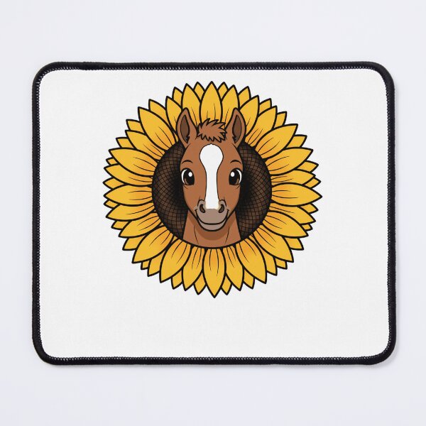 Item preview, Adorable Pony Foal Sunflower Floral Portrait designed and sold by k3rstman1.