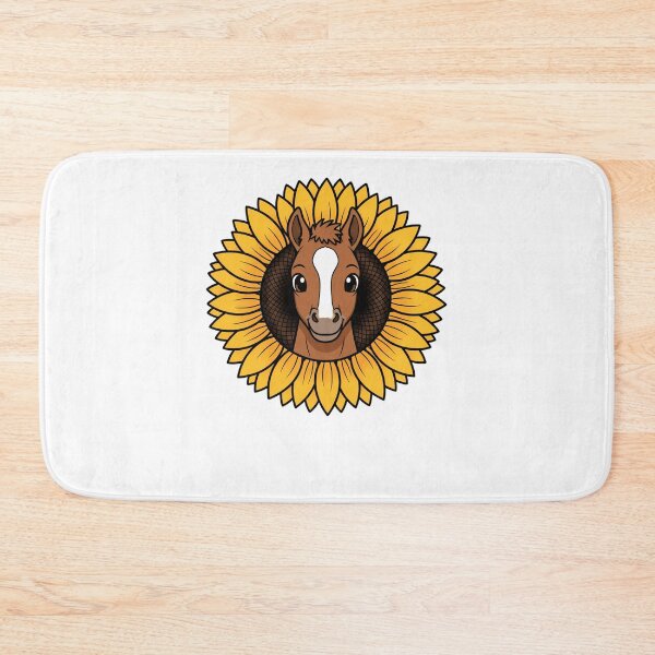 Item preview, Adorable Pony Foal Sunflower Floral Portrait designed and sold by k3rstman1.