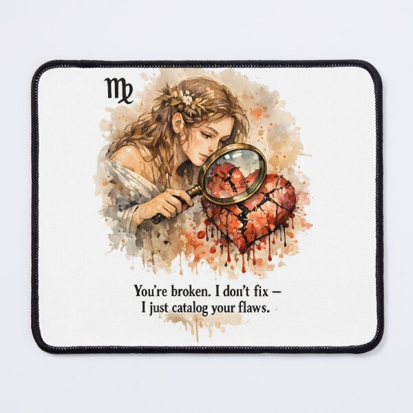 Item preview, You're Broken – I Just Catalog Your Flaws | Sarcastic Virgo Trash Watercolor designed and sold by Meow-Bitch.