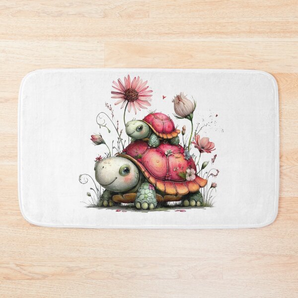 Item preview, Sweet Floral Turtle Family Love Mother's Day Art designed and sold by lojadpop.