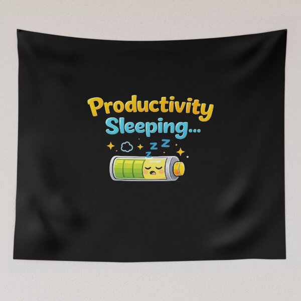 Item preview, Productivity Sleeping – Low Battery Funny Motivation Meme designed and sold by NarpLTD.
