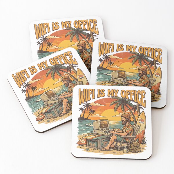 Item preview, WiFi Is My Office Vintage Digital Nomad Beach T-Shirt designed and sold by urbinet.