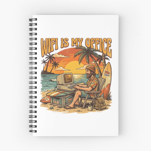Item preview, WiFi Is My Office Vintage Digital Nomad Beach T-Shirt designed and sold by urbinet.