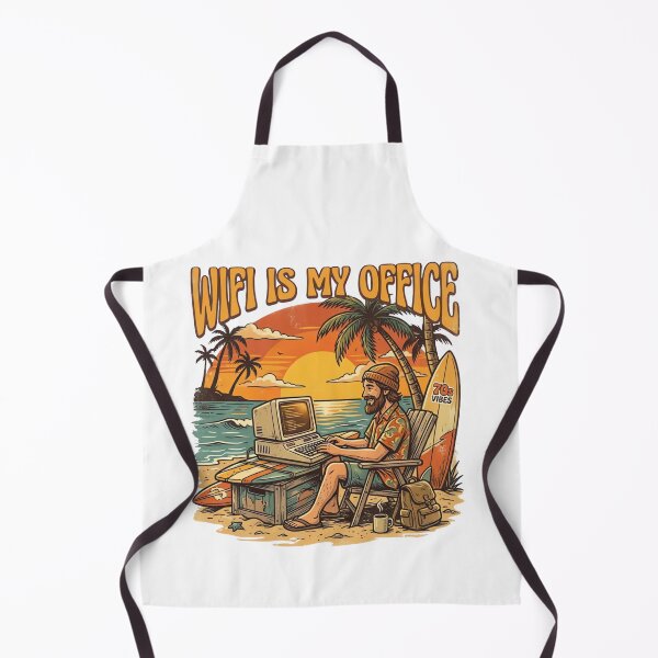 Item preview, WiFi Is My Office Vintage Digital Nomad Beach T-Shirt designed and sold by urbinet.