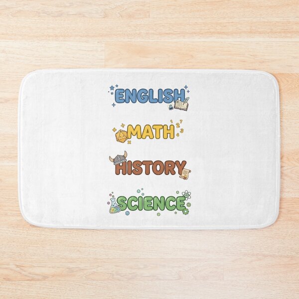 Item preview, Cute English Math History Science RPG Subject Labels Shirt designed and sold by Fenay Designs.