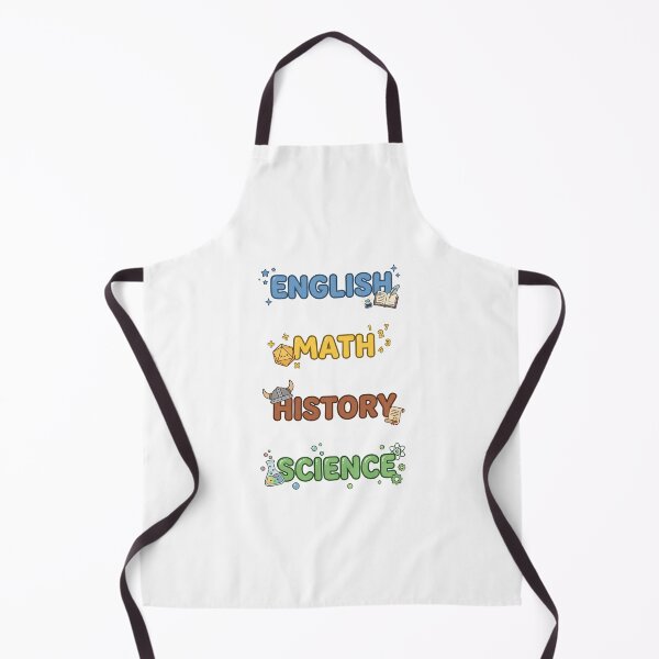Item preview, Cute English Math History Science RPG Subject Labels Shirt designed and sold by Fenay Designs.