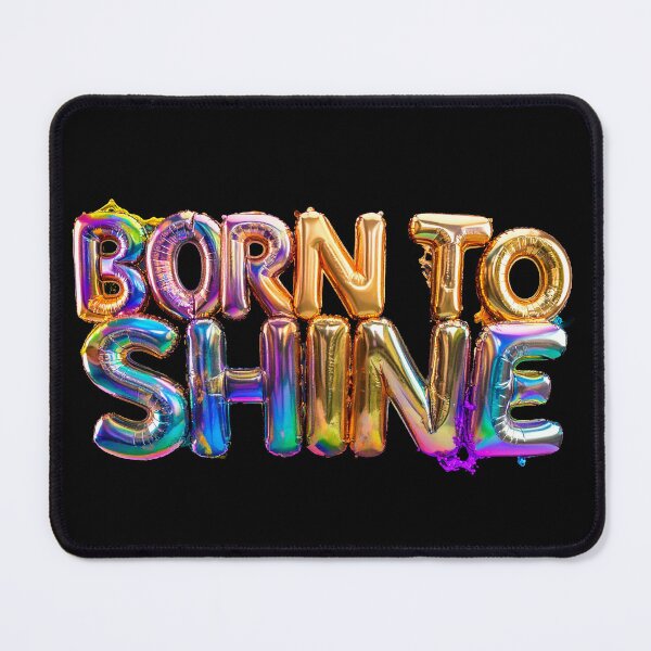Item preview, Born To Shine Luxury 3D Liquid Gold Typography Statement Graphic Retro Future Metallic Aesthetic Motivational Quote Premium Streetwear Design designed and sold by icemanphotos.