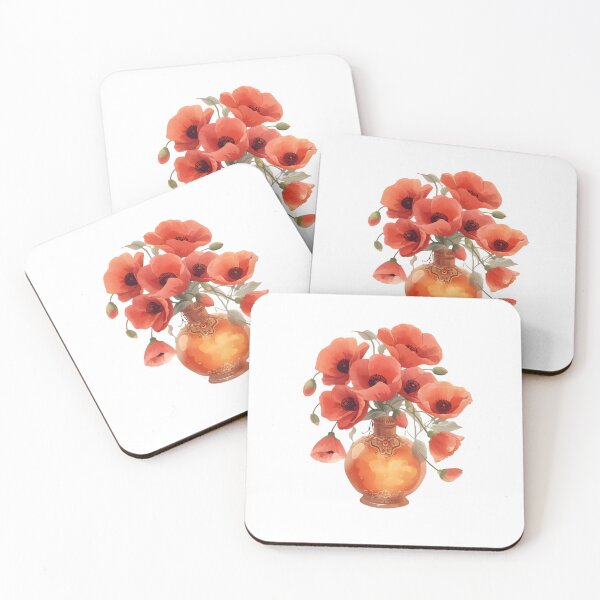 Item preview, Bouquet of wild red poppies designed and sold by uunaa.