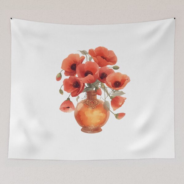 Item preview, Bouquet of wild red poppies designed and sold by uunaa.