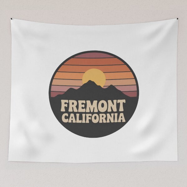 Item preview, Fremont California: Retro Sunset Badge designed and sold by CircinusStore.