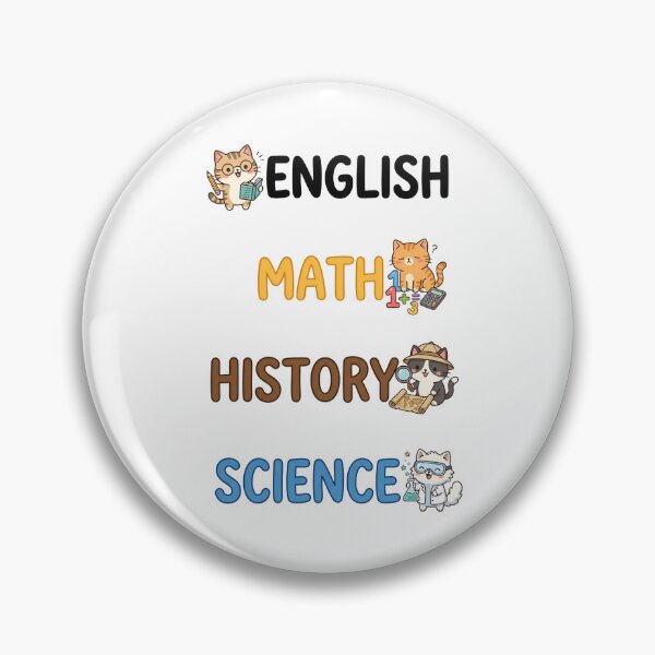 Item preview, Cute Kawaii Cat English Math History Science Subject Labels Shirt designed and sold by Fenay Designs.