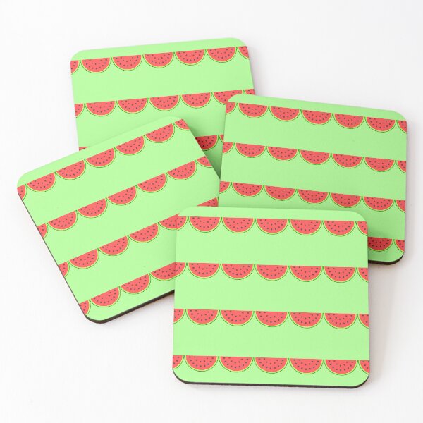 Artikelvorschau, Nahtloses Musterdesign mit niedlichen Wassermelonenscheiben in Pastellgrün entworfen und verkauft von NadDot.