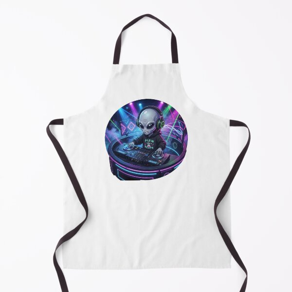 Item preview, DJ Alien Spinning Galactic Beats at Neon Party designed and sold by Sunkhung.