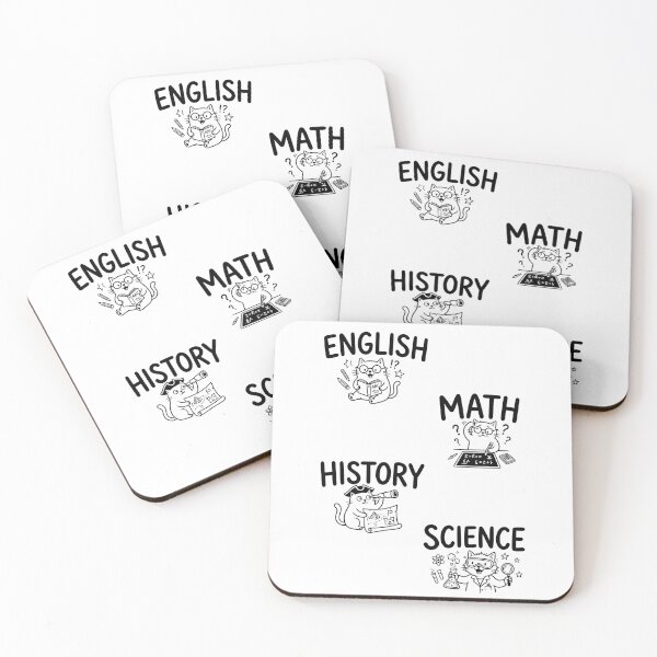 Item preview, Minimalist Line Art Cat English Math History Science Labels Shirt designed and sold by Fenay Designs.