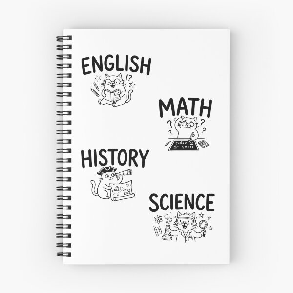 Item preview, Minimalist Line Art Cat English Math History Science Labels Shirt designed and sold by Fenay Designs.