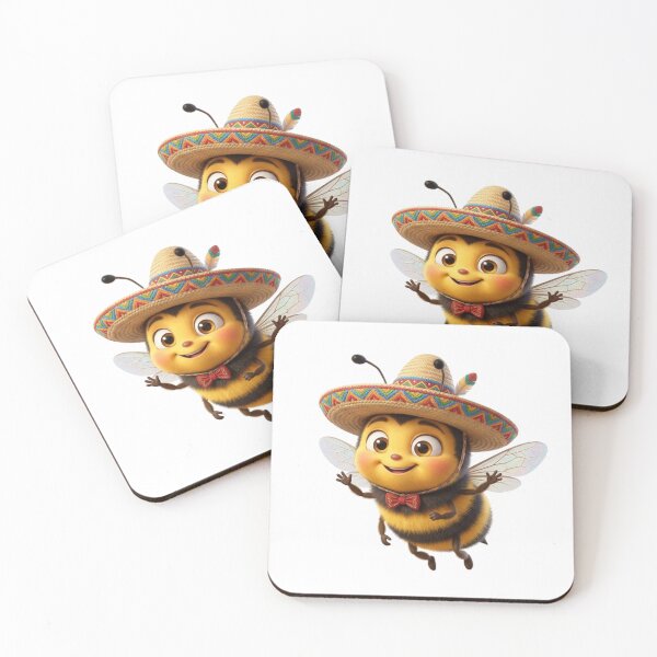 Item preview, Cute Mexican Bee in Sombrero designed and sold by mirojurin by AXXISS .