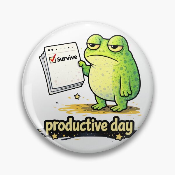 Item preview, Productive Day Survive Frog Funny designed and sold by MonkiFlipp.