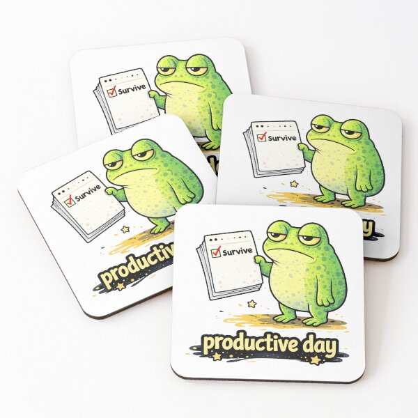 Item preview, Productive Day Survive Frog Funny designed and sold by MonkiFlipp.