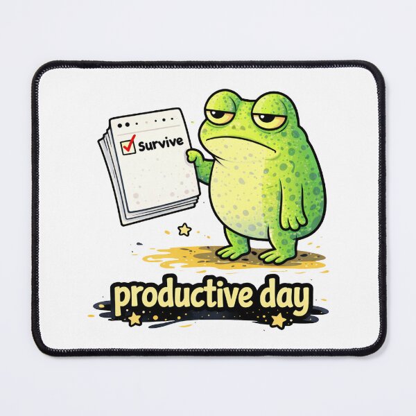Item preview, Productive Day Survive Frog Funny designed and sold by MonkiFlipp.
