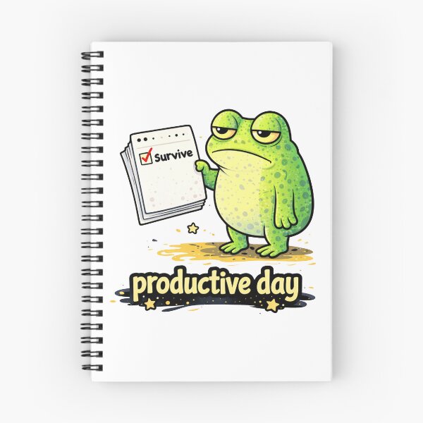 Item preview, Productive Day Survive Frog Funny designed and sold by MonkiFlipp.