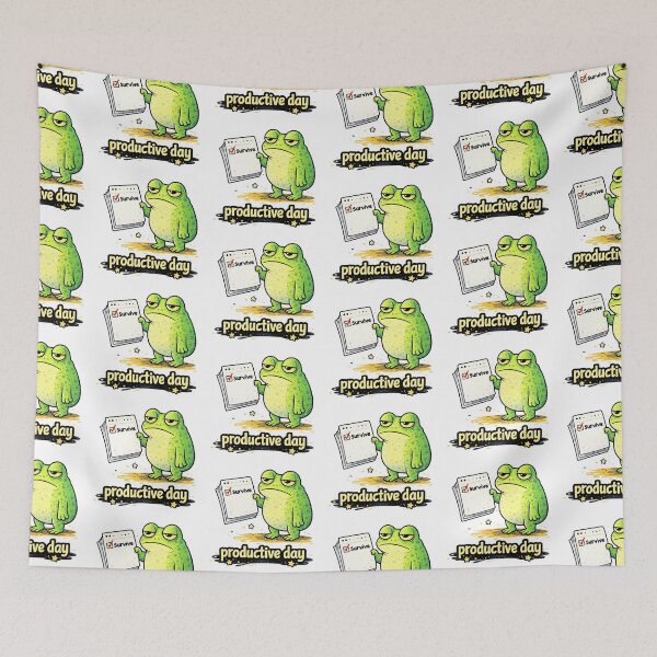 Item preview, Productive Day Survive Frog Funny designed and sold by MonkiFlipp.