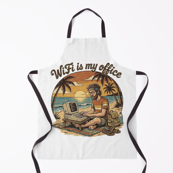 Item preview, WiFi Is My Office Retro Beach Digital Nomad T-Shirt designed and sold by urbinet.