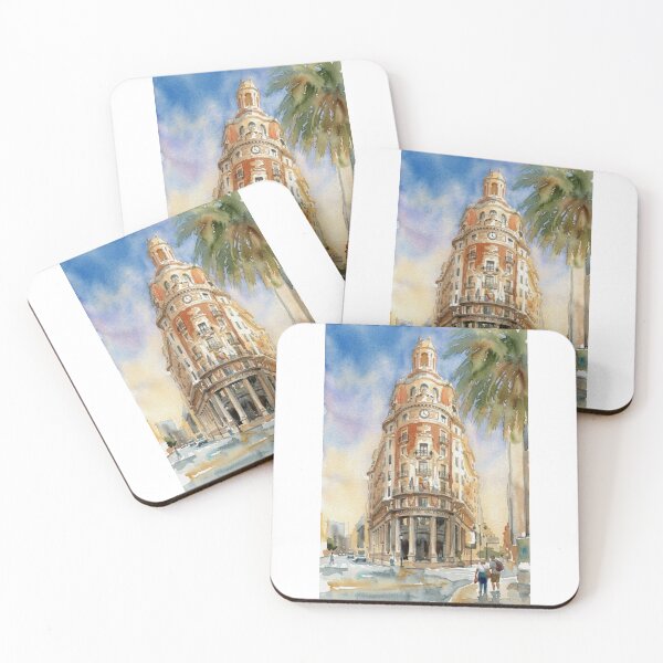 Item preview, Banco de Valencia Watercolor Cityscape designed and sold by caracatita75.