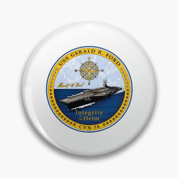 Item preview, USS Gerald R. Ford CVN-78 "Integrity at the Helm" Naval Emblem designed and sold by CharlieDesings.