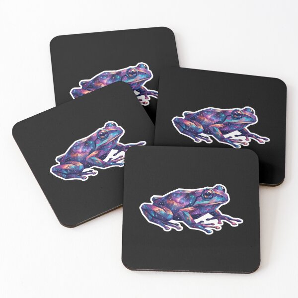 Item preview, Geometric Galaxy Frog - Space Art Sticker for Astronomy Lovers designed and sold by bsbd-action.