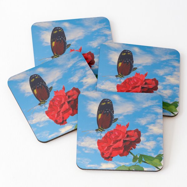 Item preview, Tiger longwing butterfly on a red rose designed and sold by Peter Etchells.