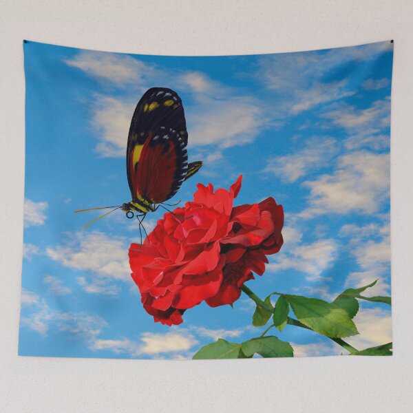 Item preview, Tiger longwing butterfly on a red rose designed and sold by Peter Etchells.