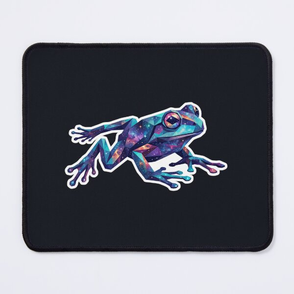 Item preview, Frog in Cosmic Leap - Dynamic Galaxy Sticker for Nature Fans designed and sold by bsbd-action.