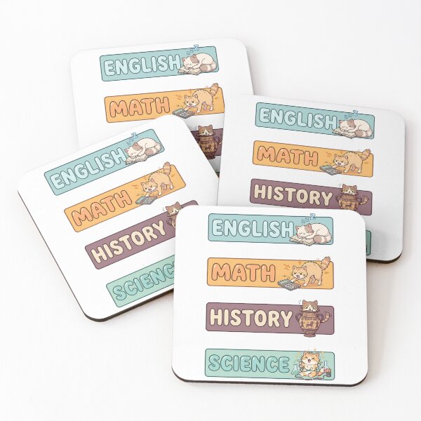 Item preview, Pastel Kawaii Cat English Math History Science Labels Shirt designed and sold by Fenay Designs.