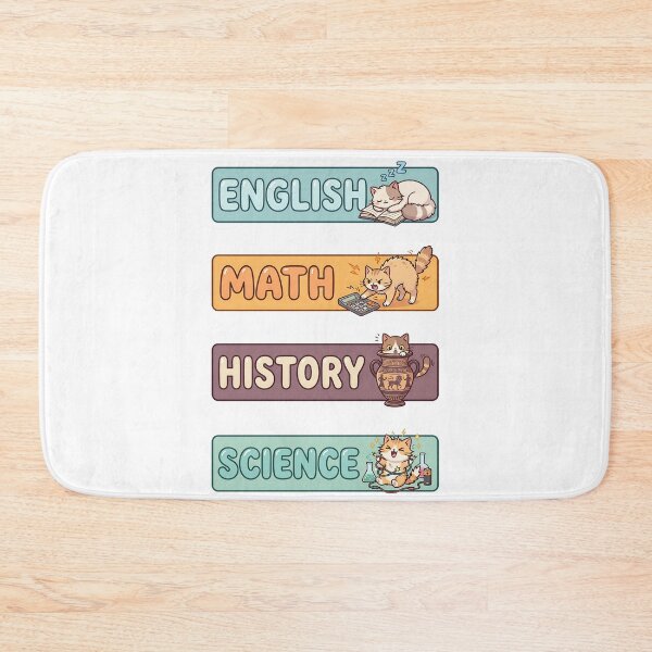Item preview, Pastel Kawaii Cat English Math History Science Labels Shirt designed and sold by Fenay Designs.