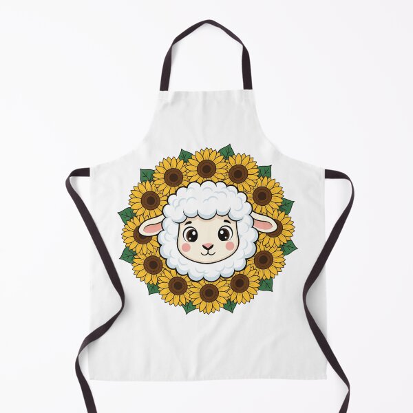 Artikelvorschau, Kawaii Lamm Sonnenblumenkranz Blumentier entworfen und verkauft von k3rstman1.