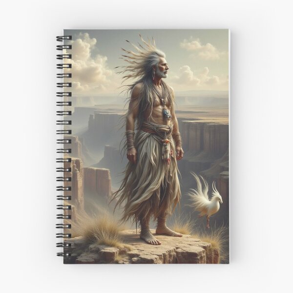 Item preview, Wise Canyon Shaman standing on a wind‑swept plateau in ancient silence designed and sold by FotoworldEdel.