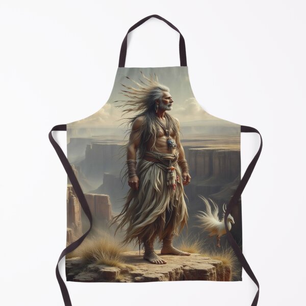 Item preview, Wise Canyon Shaman standing on a wind‑swept plateau in ancient silence designed and sold by FotoworldEdel.