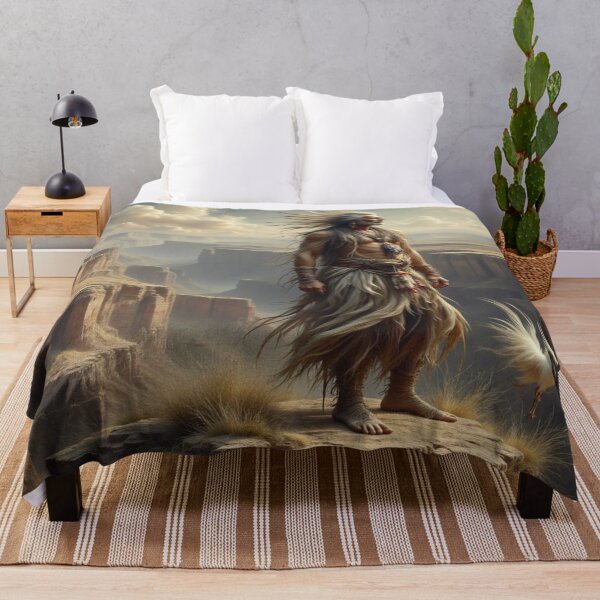 Item preview, Wise Canyon Shaman standing on a wind‑swept plateau in ancient silence designed and sold by FotoworldEdel.