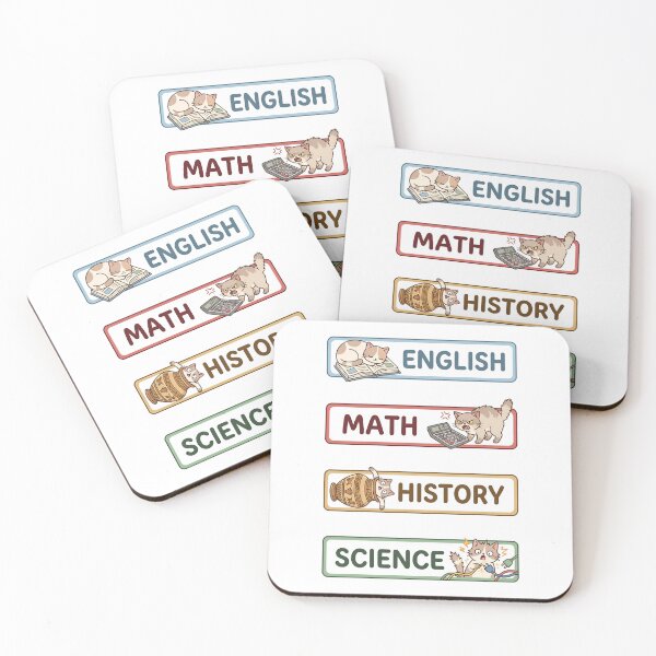 Item preview, Mischievous Cat English Math History Science Subject Labels Shirt designed and sold by Fenay Designs.