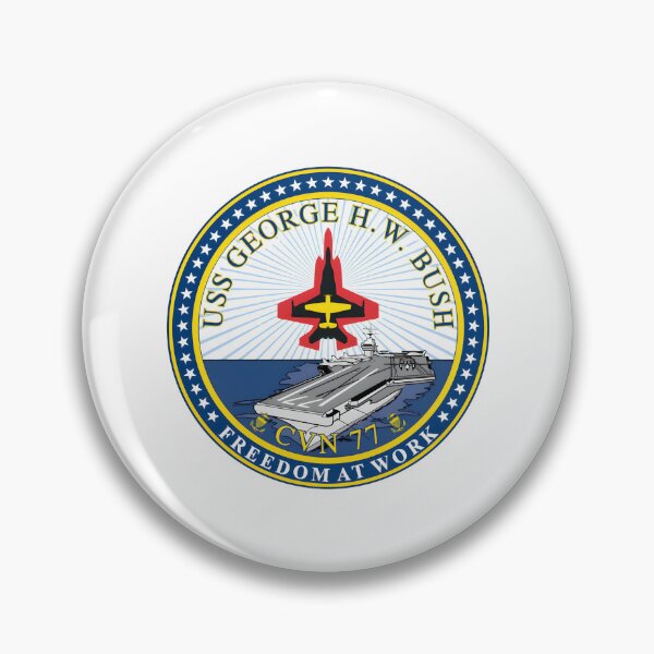 Item preview, USS George H.W. Bush CVN-77 "Freedom at Work" Naval Emblem designed and sold by CharlieDesings.