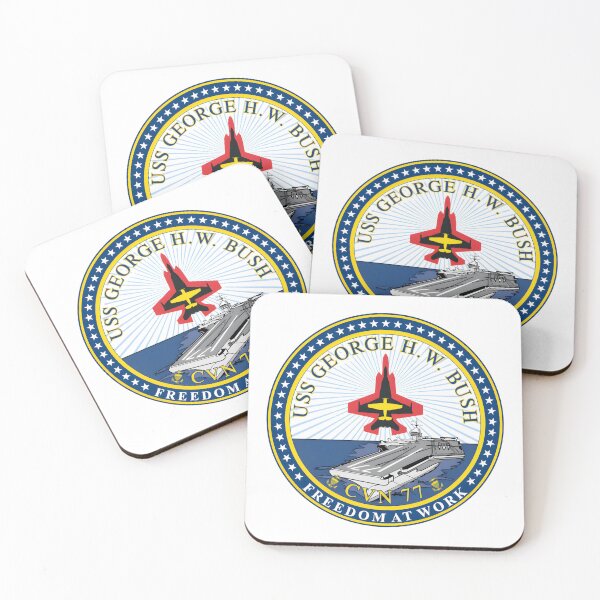 Item preview, USS George H.W. Bush CVN-77 "Freedom at Work" Naval Emblem designed and sold by CharlieDesings.