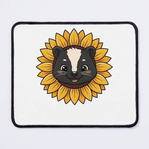 Item preview, Cute Skunk Face Sunflower Petals Cartoon designed and sold by k3rstman1.