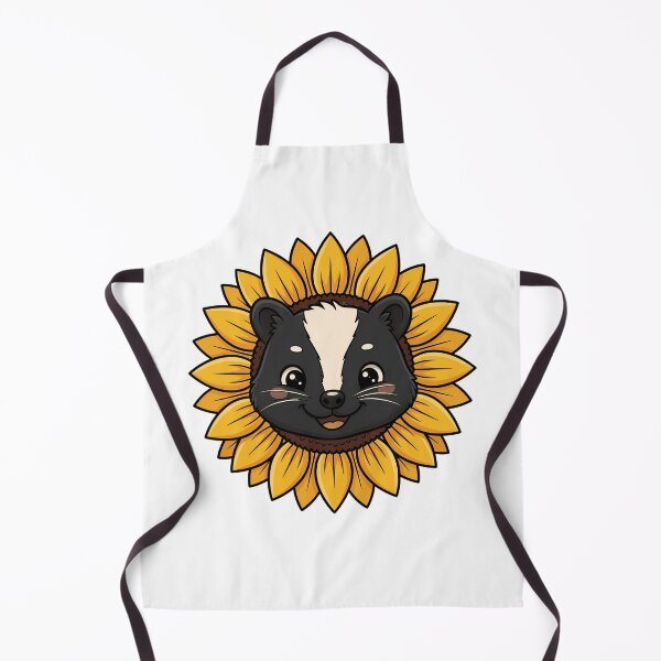 Item preview, Cute Skunk Face Sunflower Petals Cartoon designed and sold by k3rstman1.