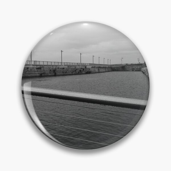 Item preview, Monochrome Coastal Path at Long Curtain Battery Portsmouth designed and sold by pinkal.
