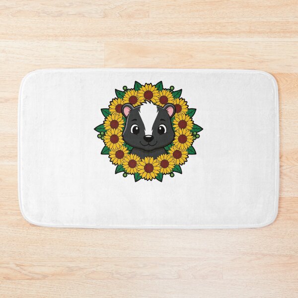 Item preview, Cute Skunk Sunflower Wreath Cartoon designed and sold by k3rstman1.